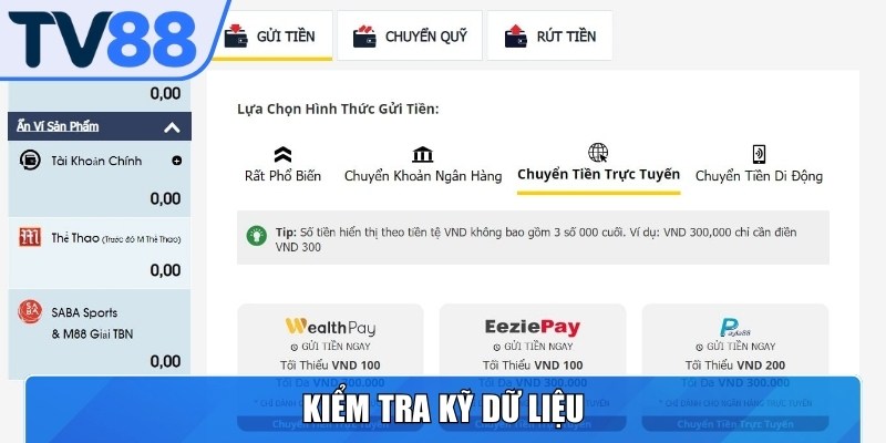 Anh em dành thời gian kiểm tra kỹ thông tin trước khi gửi lệnh nạp